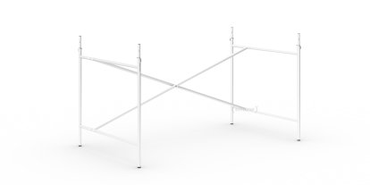 Eiermann 2 Tischgestell , Weiß, senkrecht, versetzt, 135 x 78 cm, Mit Verlängerung (Höhe 72-85 cm)