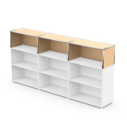 USM Haller Anbaupaket Vertikal 3, USM beige, 35 cm