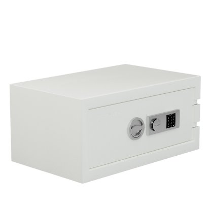 Balzsafe Connect Tresor für USM Haller Regale, 75 cm x 35 cm x 50 cm, Reinweiß RAL 9010, Elektronisches Zahlenkombinationsschloss mit Revisionsschlüssel