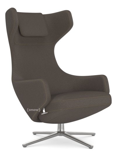 Grand Repos Loungesessel, Sessel Grand Repos, Stoff Cosy 2 Muskat, 45 cm, Poliert
