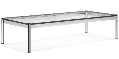 USM Haller Couchtisch, 150 x 75 cm, Glas, Transparent