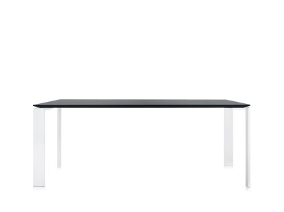 Four Tisch, L 190 x B 79 cm, Soft Touch Schwarz, Weiß lackiert