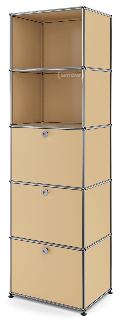 USM Haller Bücherregal 50, Mit 3 Klapptüren, USM beige