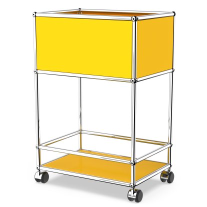 USM Haller Bar Sideboard Typ 2, Goldgelb RAL 1004, Weiche Rollen für harte Böden