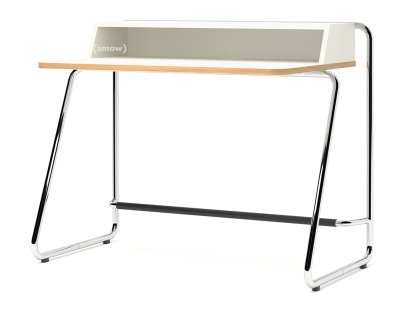 S 1200, ThonetDur white mit Eichekante, MDF decklackiert reinweiß, Verchromt