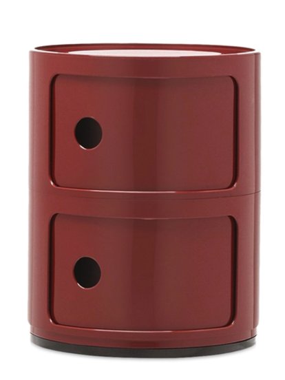 Componibili Container rund 2 Fächer, Burgunder