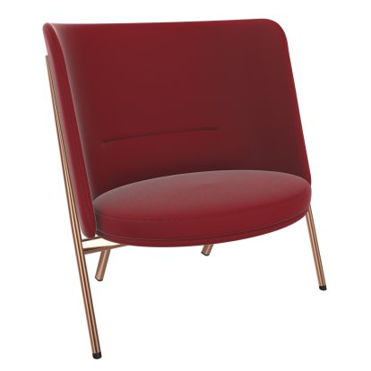 D70 Sessel, Stoff Kavallerietuch - rot, Kupfer