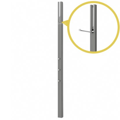 Line Garderobe, Lack Basisfarbe zement, Chrom glänzend