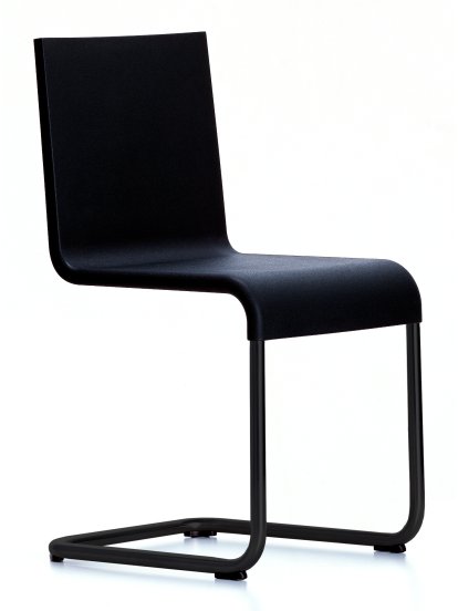 .05 Stuhl, Nicht stapelbar, Basic dark, Schwarz pulverbeschichtet