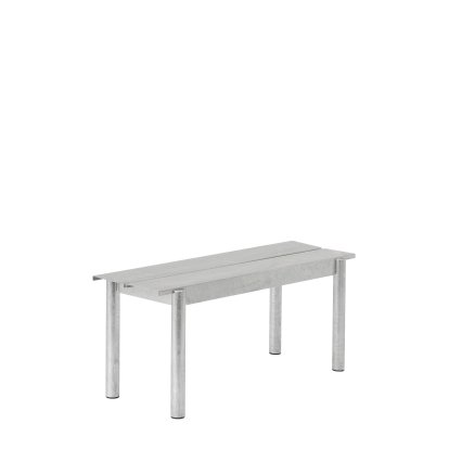 Linear Steel Bank, L 110 x B 39 cm, Warm galvanized steel