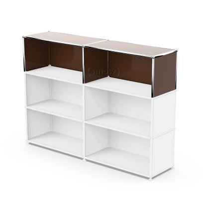 USM Haller Anbaupaket Vertikal 2, USM braun, 35 cm