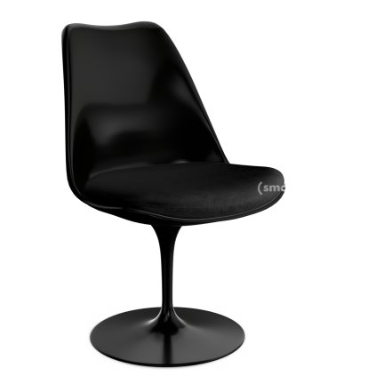 Saarinen Tulip Stuhl, drehbar, Sitzkissen, schwarz, Black (Eva 138)