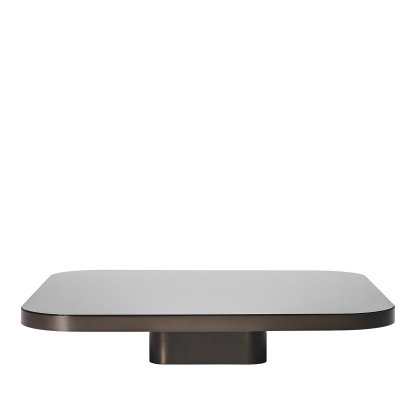 Bow Couchtisch, Messing brüniert, H 19 x B 100 x L 100
