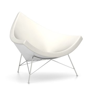 Coconut Loungestuhl, Leder (Standard), Snow