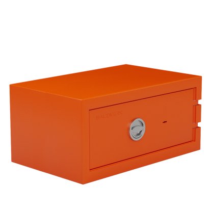 Balzsafe Connect Tresor für USM Haller Regale, 75 cm x 35 cm x 50 cm, Reinorange RAL 2004, Schlüsselschloss