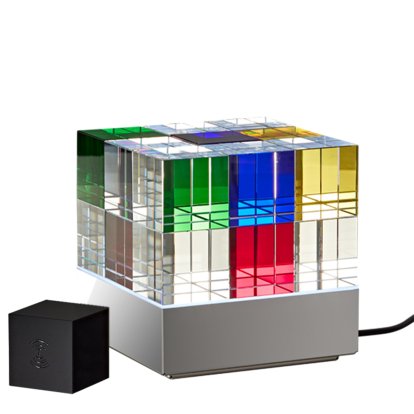 Cube Light Tischleuchte, Poliert, Bunt, Mit Funksteuerung